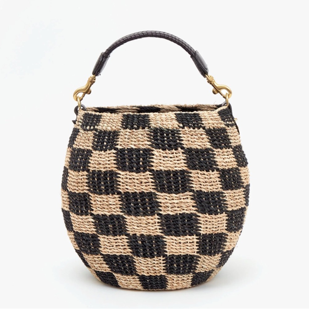Clare V Pot De Miel Checkered Woven Women's Bag